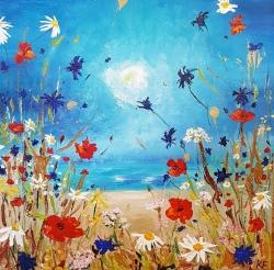 Poppies and Cornflowers by the Sea thumb