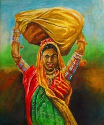 Indian Woman with Potli Bag thumb