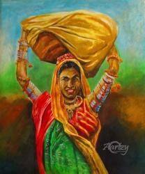 Indian Woman with Potli Bag thumb